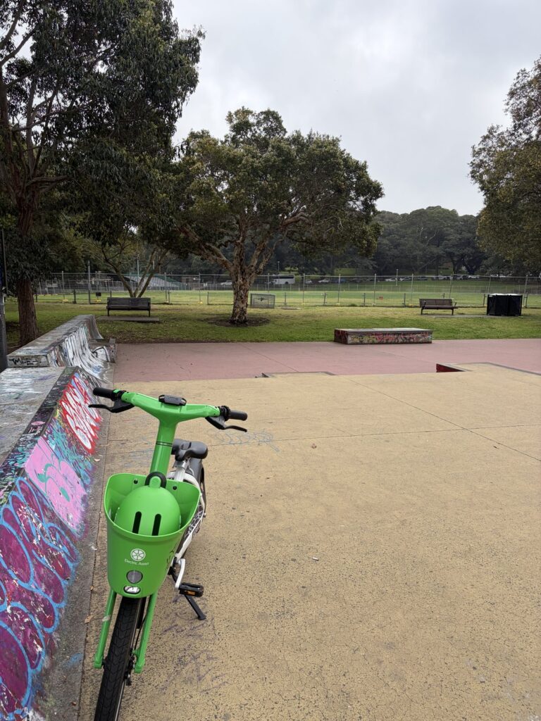 Fernside Skate Parkの入り口あたり